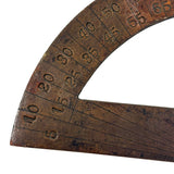 Antique Machinist Made Semi-circuler Protractor with Hand-stamped Numbers