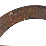 Antique Machinist Made Semi-circuler Protractor with Hand-stamped Numbers