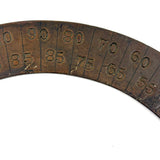 Antique Machinist Made Semi-circuler Protractor with Hand-stamped Numbers