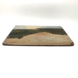 Merimere Reservoir, Hubbard Park, Meriden CT, Old Folk Art Oil on Board Painting