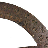 Antique Machinist Made Semi-circuler Protractor with Hand-stamped Numbers