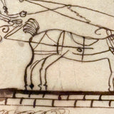 Man in Carriage, Horse with Hidden Head, Fantastic Tree and Fantasy Architecture, Nancy Linton's c. 1880s Ink Drawing