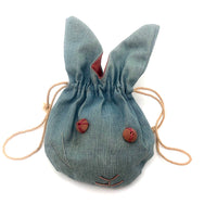 SOLD Old Jacks Set in Embroidered Denim Bunny Bag
