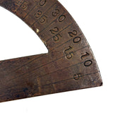 Antique Machinist Made Semi-circuler Protractor with Hand-stamped Numbers