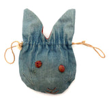 SOLD Old Jacks Set in Embroidered Denim Bunny Bag