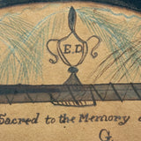 Memorial for Elizabeth G. Davis, Died Aged 11 Weeks, 1812, Ink and Watercolor in Original Frame