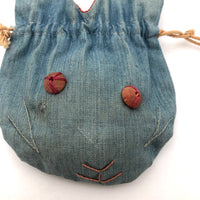 SOLD Old Jacks Set in Embroidered Denim Bunny Bag