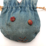 SOLD Old Jacks Set in Embroidered Denim Bunny Bag