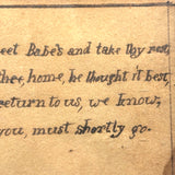 Memorial for Elizabeth G. Davis, Died Aged 11 Weeks, 1812, Ink and Watercolor in Original Frame