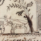Man in Carriage, Horse with Hidden Head, Fantastic Tree and Fantasy Architecture, Nancy Linton's c. 1880s Ink Drawing