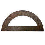 Antique Machinist Made Semi-circuler Protractor with Hand-stamped Numbers