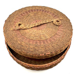 Gorgeous Late 19th/Early 20th Century Sweet Grass and Splint Penobscot/Passamaquoddy Sewing Basket