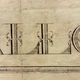 Deidamla Swallow (b. 1778, Groton, MA) Fraktur Penmanship Nameplate in Lemon Gold Frame