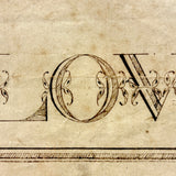 Deidamla Swallow (b. 1778, Groton, MA) Fraktur Penmanship Nameplate in Lemon Gold Frame