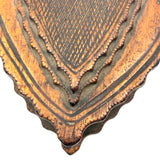 Wonderful Antique Hand-carved Heart Shaped Box with Scalloped Edges Everywhere