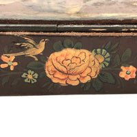 Hand-painted Qajar Lacquer Box with Chaugun (Polo) Players