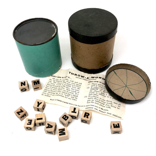 Perfectly Concise 1956 Throw a Word Game, Complete