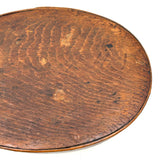 Mid 19th Century Oval Pantry Box with Unusual Double Fingered Lap and Square Head Nails