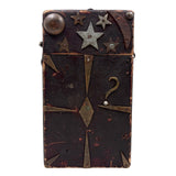 Stars, Moon, Sun, Arrow, ?, Fabulous Antique Heavily Decorated Folk Art Razors Box