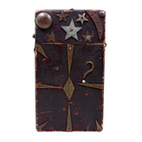 Stars, Moon, Sun, Arrow, ?, Fabulous Antique Heavily Decorated Folk Art Razors Box