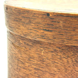 Mid 19th Century Oval Pantry Box with Unusual Double Fingered Lap and Square Head Nails