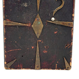 Stars, Moon, Sun, Arrow, ?, Fabulous Antique Heavily Decorated Folk Art Razors Box