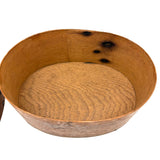 Mid 19th Century Oval Pantry Box with Unusual Double Fingered Lap and Square Head Nails