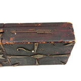 Stars, Moon, Sun, Arrow, ?, Fabulous Antique Heavily Decorated Folk Art Razors Box
