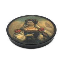 Woman with Bird, Antique Hand-painted Snuff Box Lid c. 1830 (Lid Only)