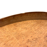 Mid 19th Century Oval Pantry Box with Unusual Double Fingered Lap and Square Head Nails