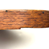 Mid 19th Century Oval Pantry Box with Unusual Double Fingered Lap and Square Head Nails