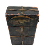 Stars, Moon, Sun, Arrow, ?, Fabulous Antique Heavily Decorated Folk Art Razors Box