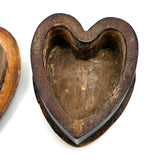 Hearts Inside Hearts, Charming Old Hand-carved Heart-shaped Box