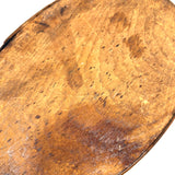 Mid 19th Century Oval Pantry Box with Unusual Double Fingered Lap and Square Head Nails