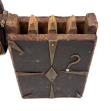 Stars, Moon, Sun, Arrow, ?, Fabulous Antique Heavily Decorated Folk Art Razors Box
