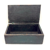 SOLD Fabulous Antique Pennsylvania Folk Art Box with Painted Lion (One Hinge Loose)