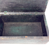SOLD Fabulous Antique Pennsylvania Folk Art Box with Painted Lion (One Hinge Loose)