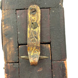 Stars, Moon, Sun, Arrow, ?, Fabulous Antique Heavily Decorated Folk Art Razors Box