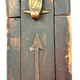Stars, Moon, Sun, Arrow, ?, Fabulous Antique Heavily Decorated Folk Art Razors Box
