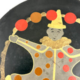 Clever and Wonderful Japanese Deco Lacquer Box/Tray with Juggling Clown