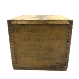 Lovely Old Pennsylvania Painted Slide Lid Crate Wood Box with Berries on Vine