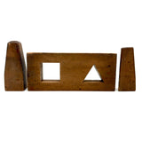 Two Shapes, Three Forms, Opposing End Grains, More Sculpture than Puzzle