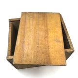 Lovely Old Pennsylvania Painted Slide Lid Crate Wood Box with Berries on Vine