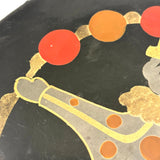 Clever and Wonderful Japanese Deco Lacquer Box/Tray with Juggling Clown