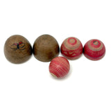 Japanese Hand-painted Treen Nesting Eggs Set with Butterfly, c. 1920s