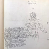19th C. Art School Anatomy Lessons, 90+ Packed Pages Ink Drawings and Handwriten Textbooks