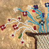 Wonderfully Wild Flowers, 19th Century Northeast Native Beaded Hide Pouch, Eastern Woodlands