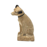 Charming Old Chalkware Victor / Nipper MCA Dog (Small Repair)