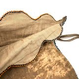 Wonderfully Wild Flowers, 19th Century Northeast Native Beaded Hide Pouch, Eastern Woodlands