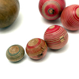 Japanese Hand-painted Treen Nesting Eggs Set with Butterfly, c. 1920s